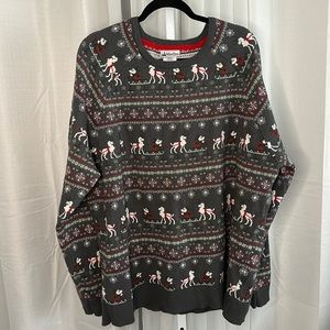 Disney Parks Christmas Sweater Unisex Mickey Sleigh Reindeer XG XL XXL